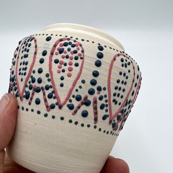 Ceramic project small ginger jar Mandela pattern dots - Picture 10 of 14